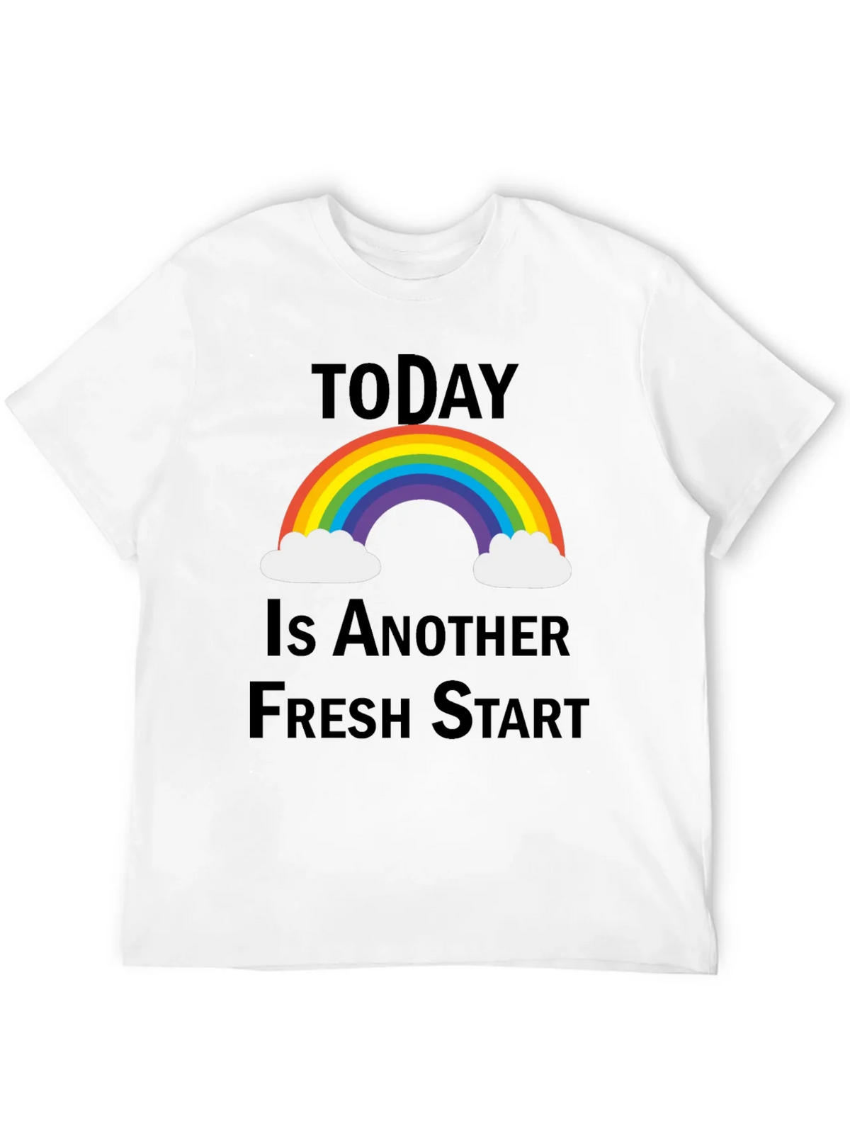 Fresh Start Rainbow Graphic Tee - Positive Vibes T-Shirt product image 11