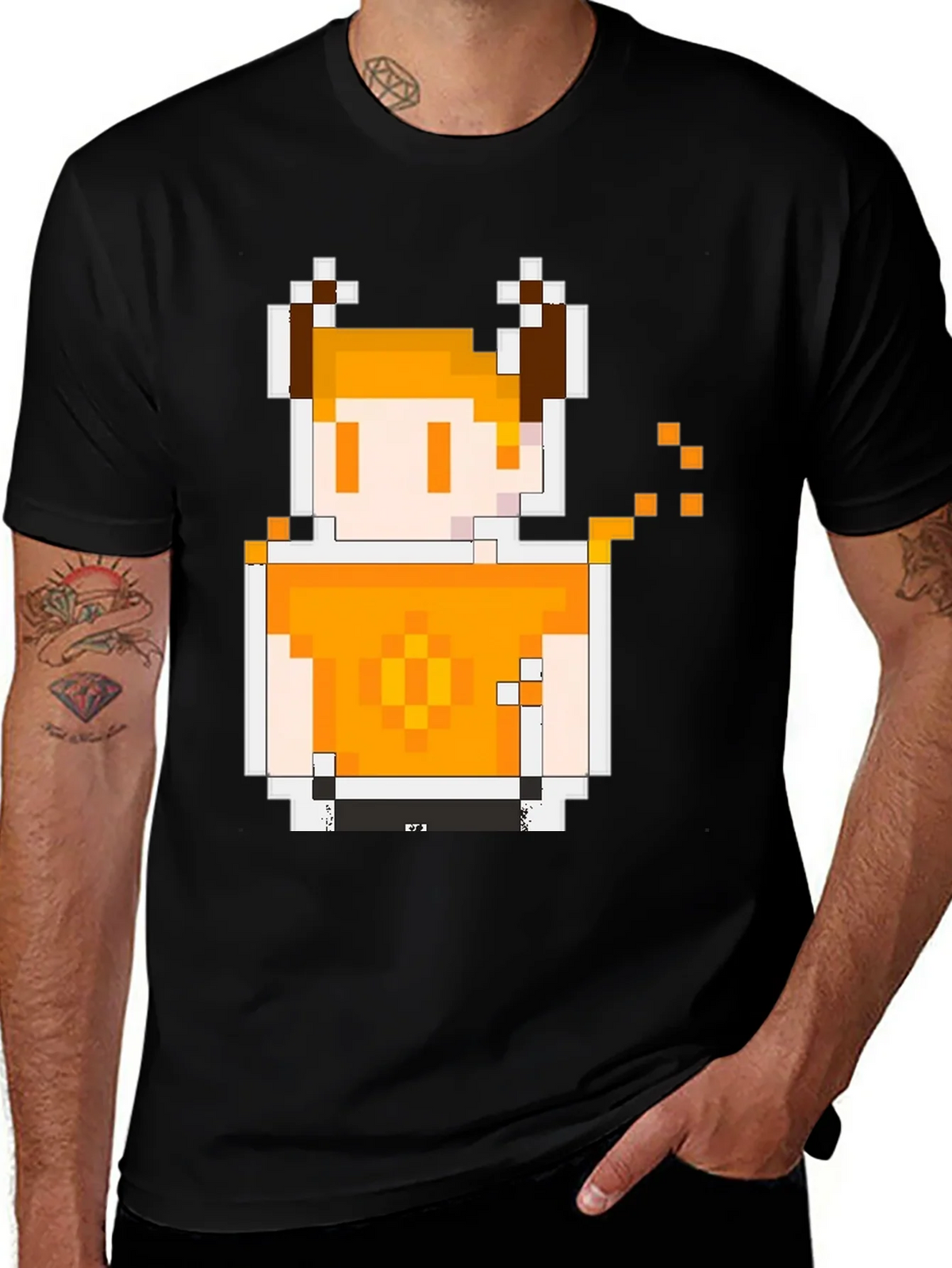 Pixel Art Character T-Shirt - Retro Gaming Style product image 1