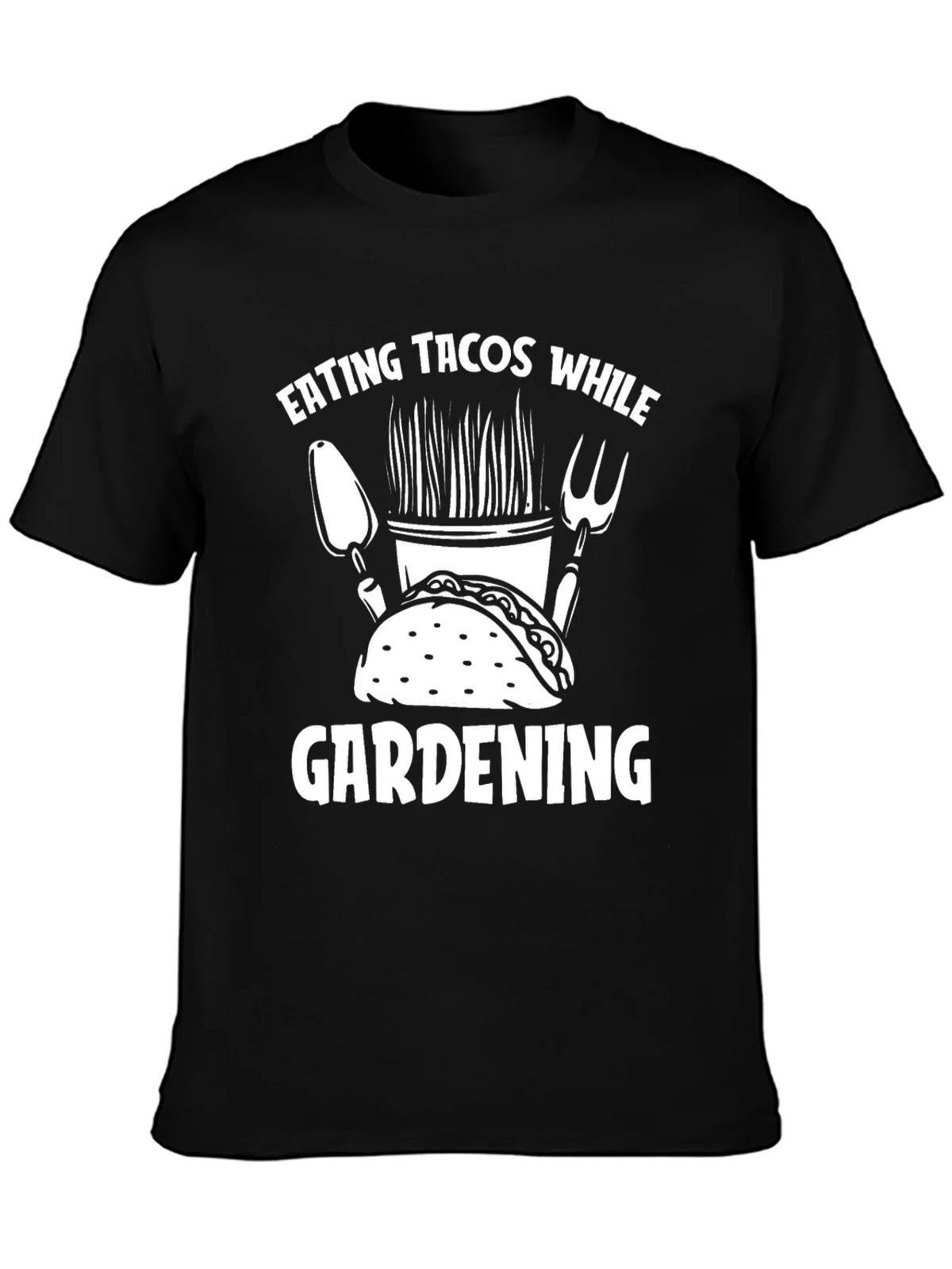Taco Gardening T-Shirt - Black Graphic Tee product image 1