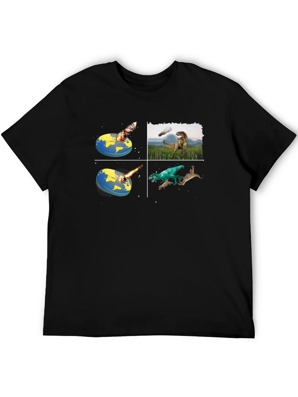 Dinosaur Extinction T-Shirt - Flat Earth Theory product image 4