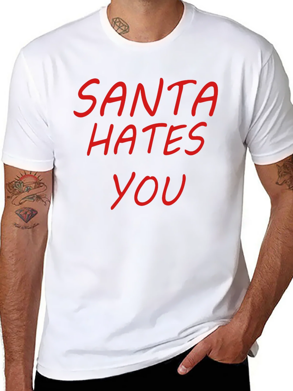 Santa Hates You Graphic T-Shirt product image 7