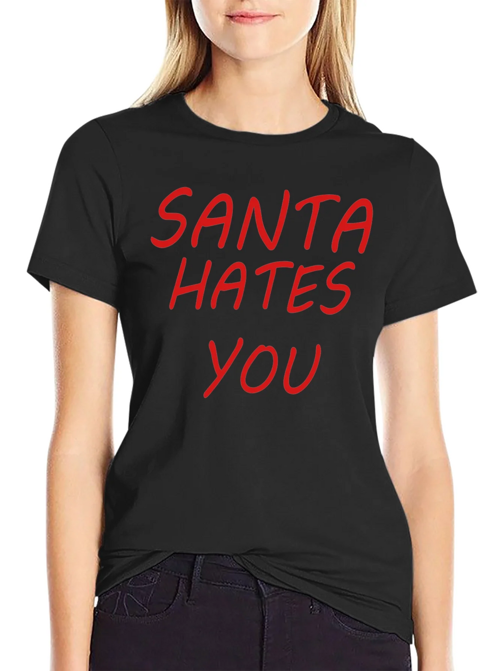 Santa Hates You Graphic T-Shirt product image 2