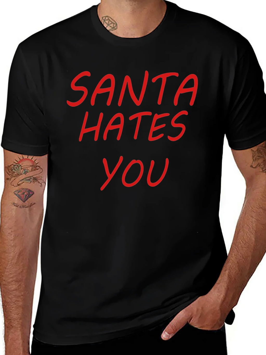 Santa Hates You Graphic T-Shirt product image 1