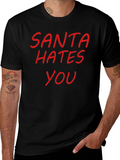Santa Hates You Graphic T-Shirt product image 1