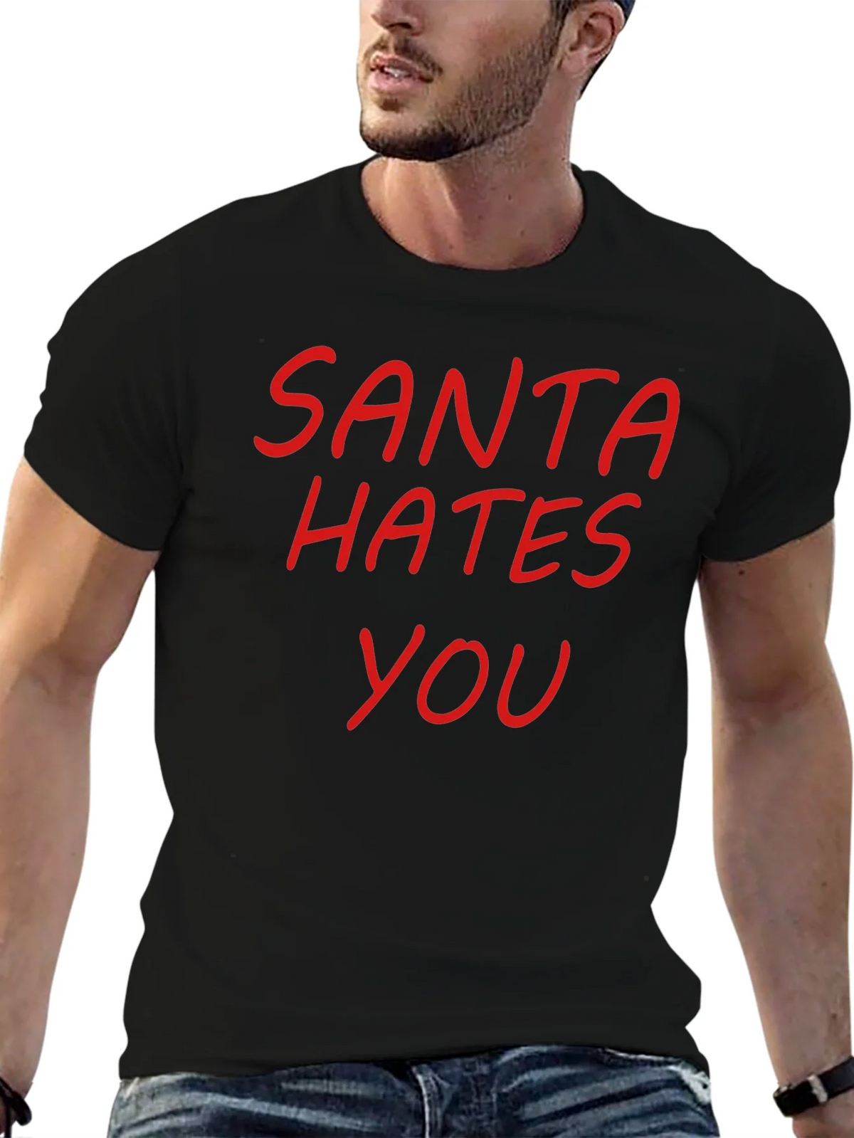Santa Hates You Graphic T-Shirt product image 6