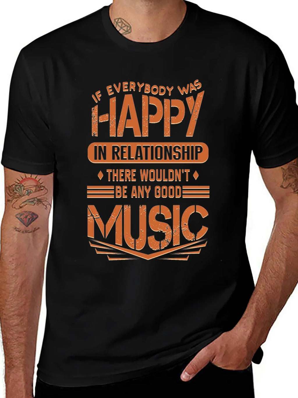 Funny Music Lover T-Shirt - If Everybody Was Happy product image 1