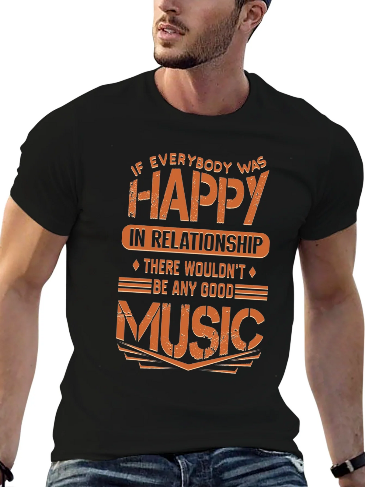 Funny Music Lover T-Shirt - If Everybody Was Happy product image 6