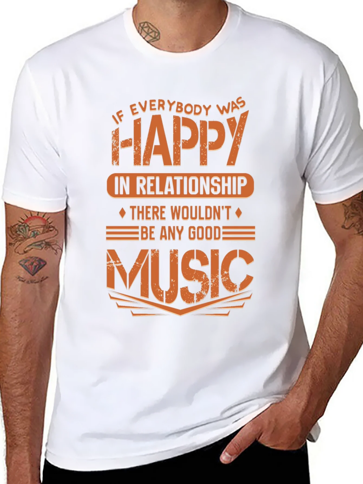 Funny Music Lover T-Shirt - If Everybody Was Happy product image 7