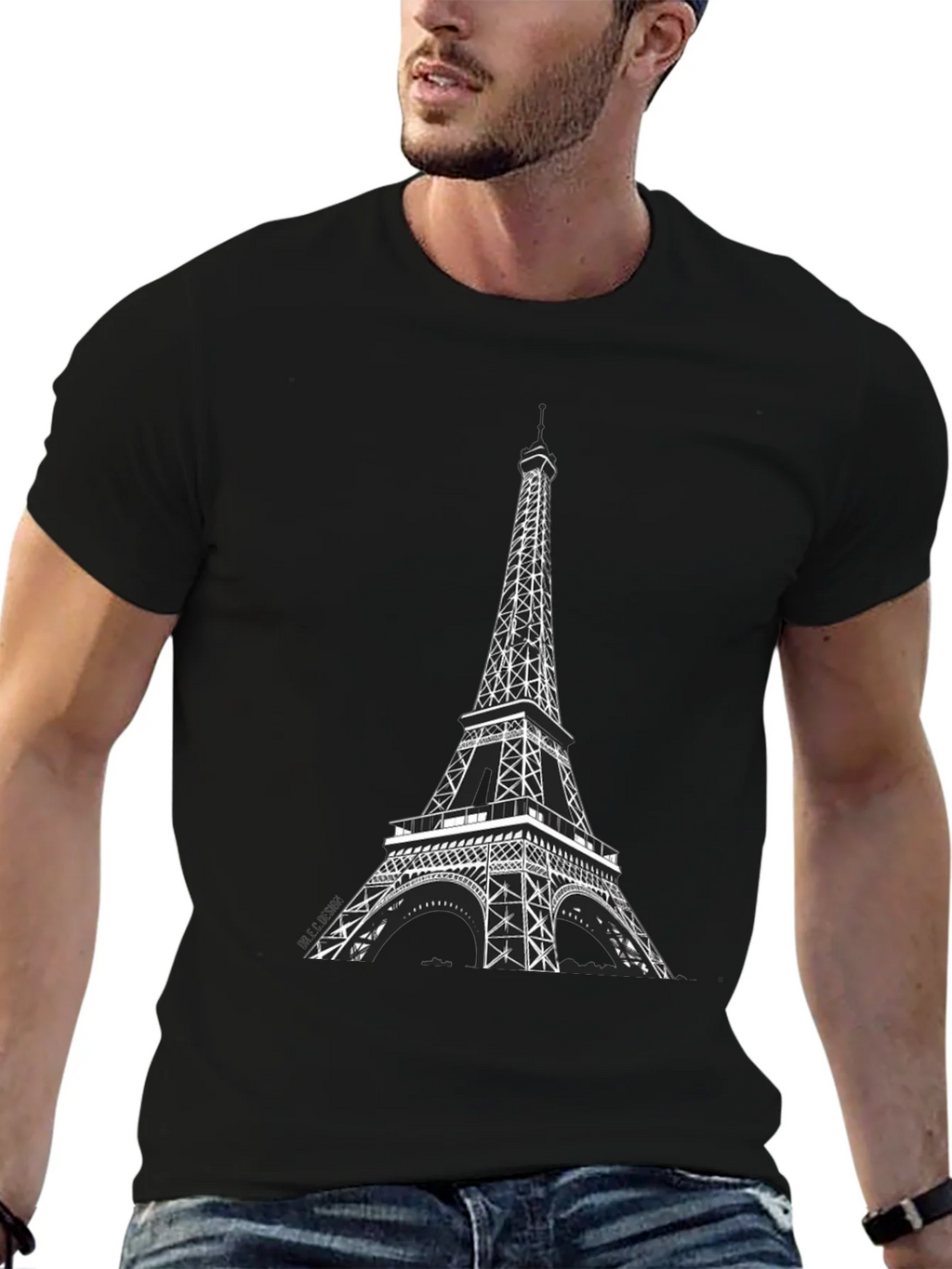 Eiffel Tower Graphic Tee - Black product image 6
