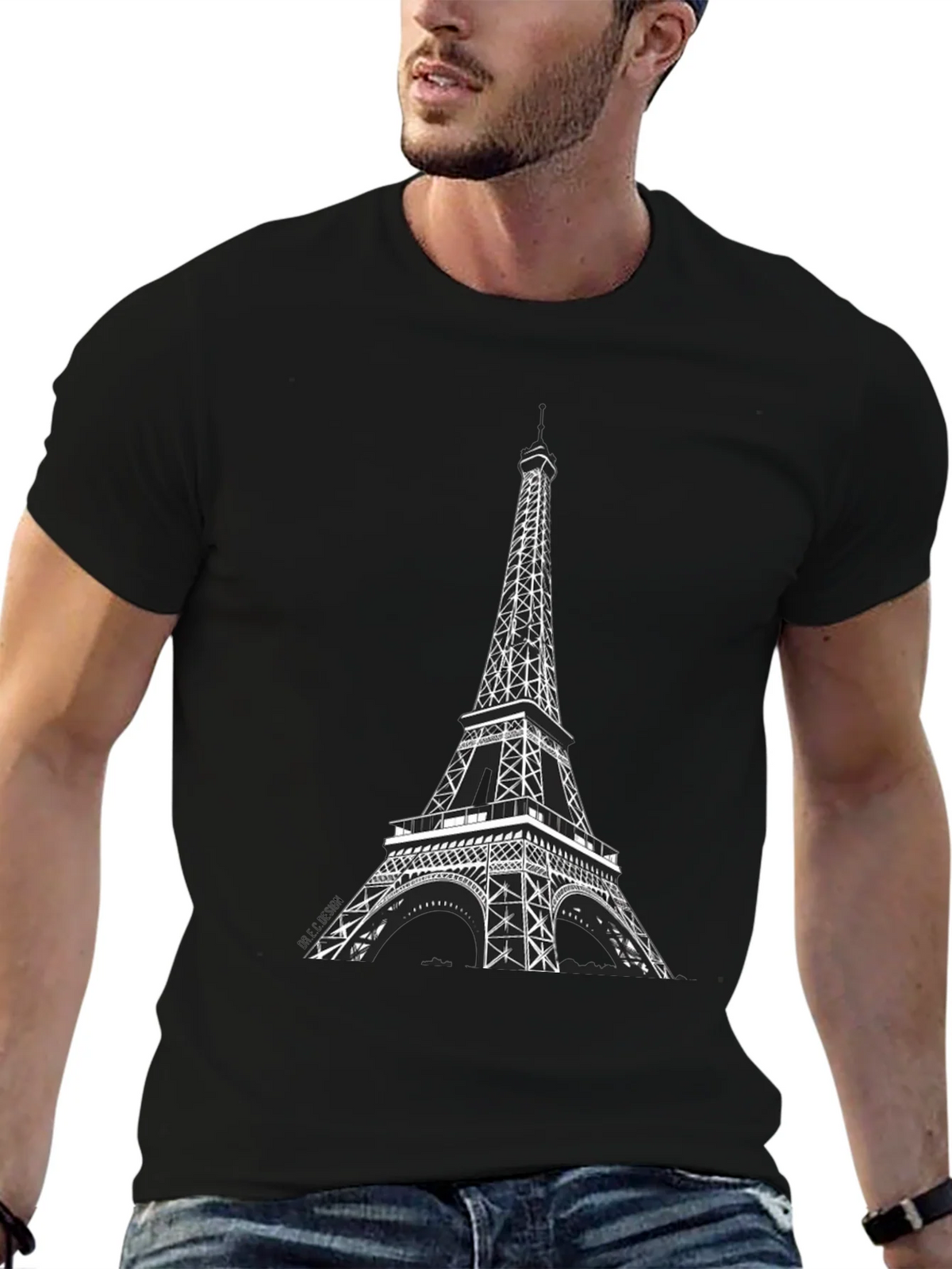 Eiffel Tower Graphic Tee - Black product image 6