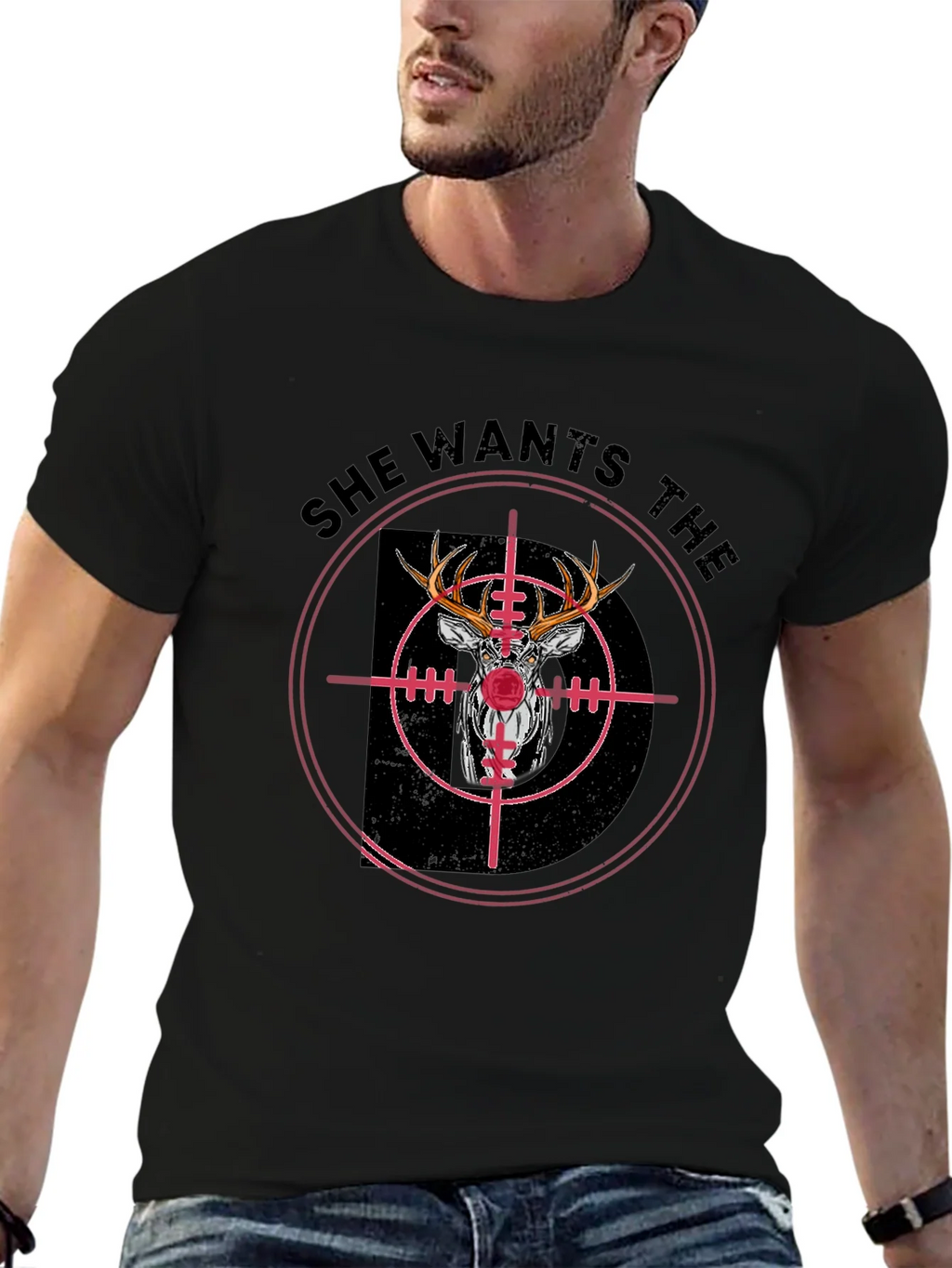 She Wants the Buck Deer Hunting T-Shirt product image 6