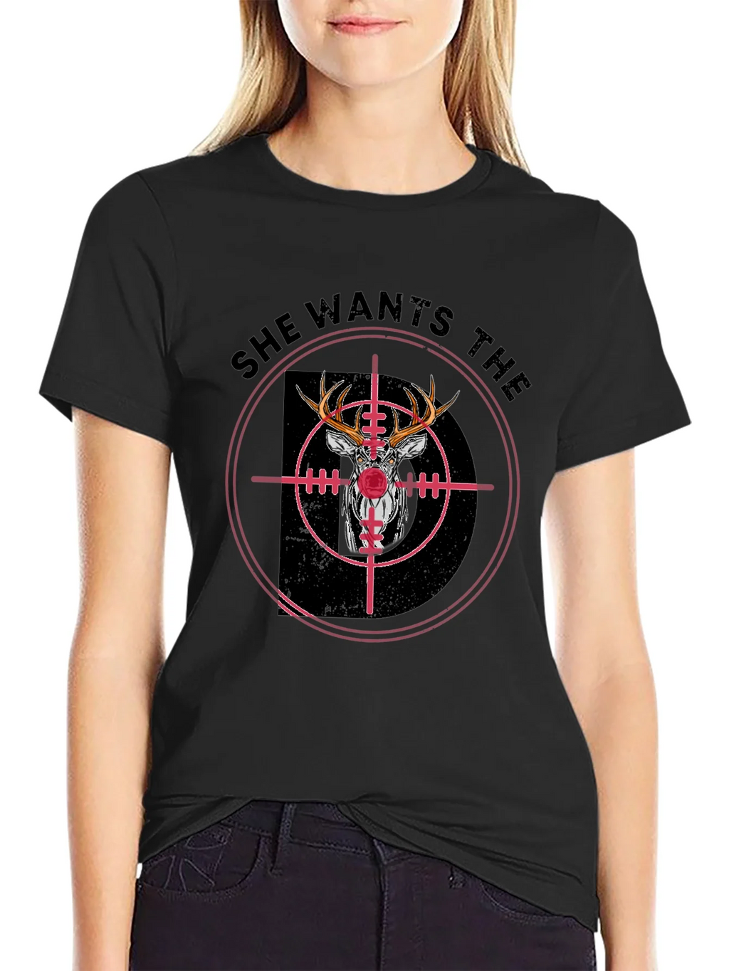 She Wants the Buck Deer Hunting T-Shirt product image 2