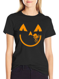 Halloween Pumpkin Biker T-Shirt product image 1