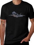 Jet Plane Graphic Black T-Shirt product image 1