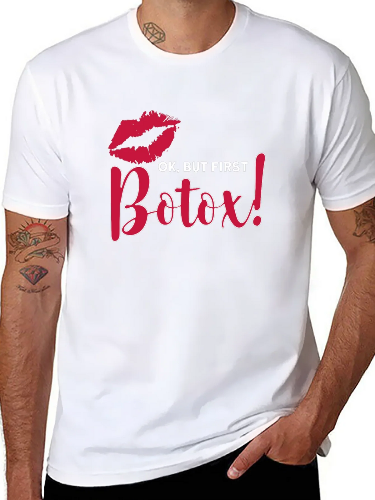 Ok But First Botox Black T-Shirt product image 2