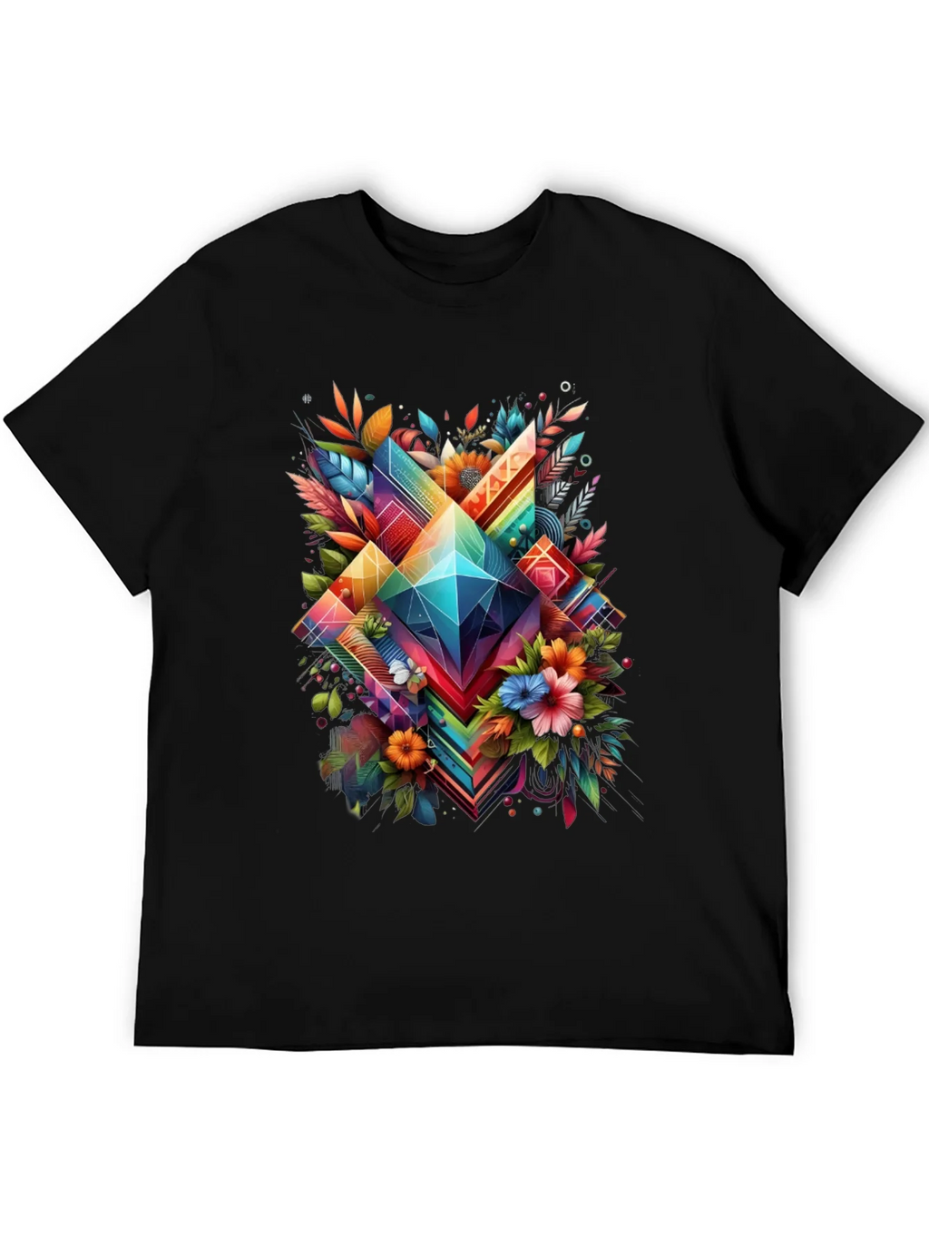 Geometric Floral Graphic T-Shirt product image 5