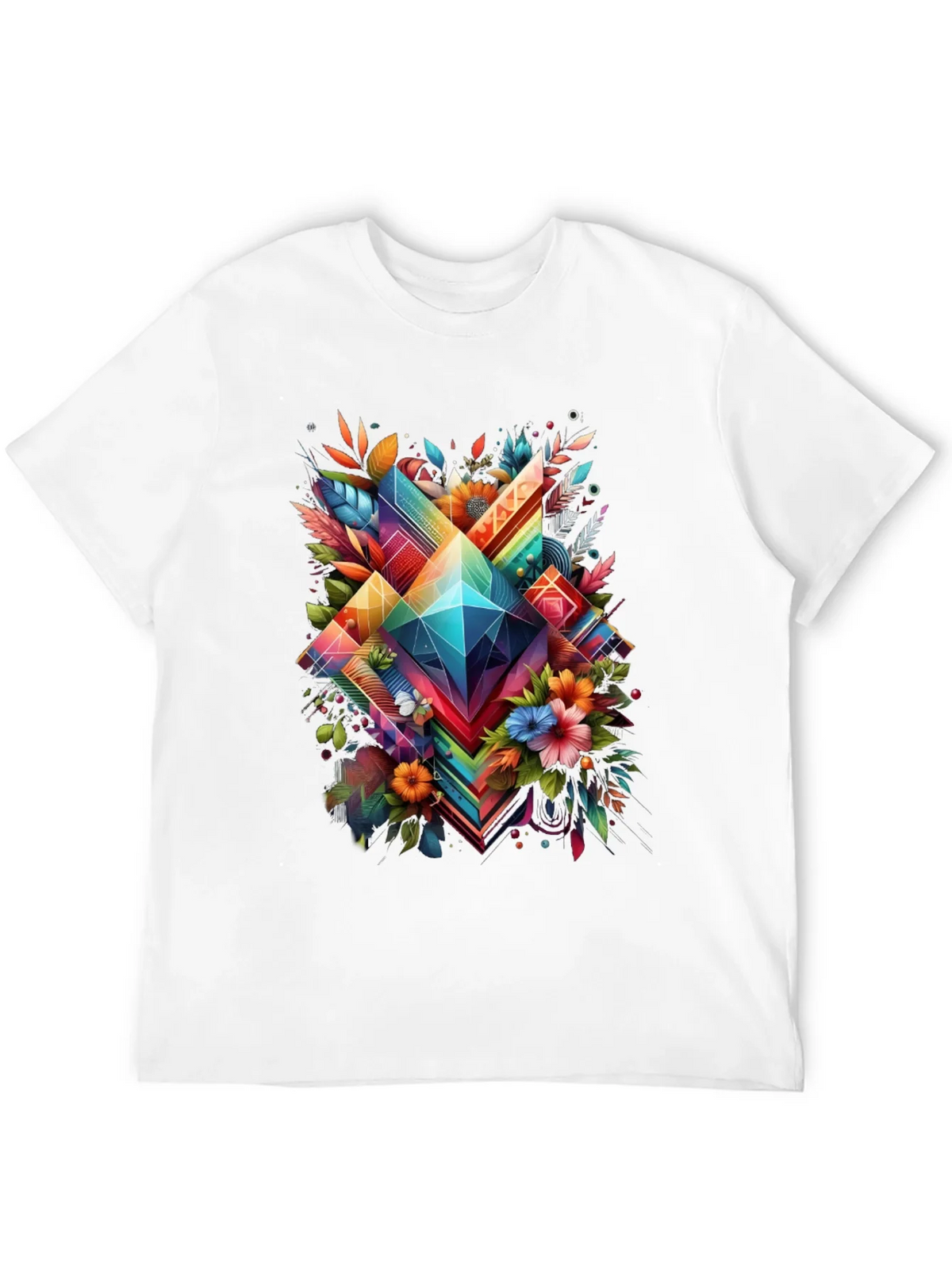Geometric Floral Graphic T-Shirt product image 11