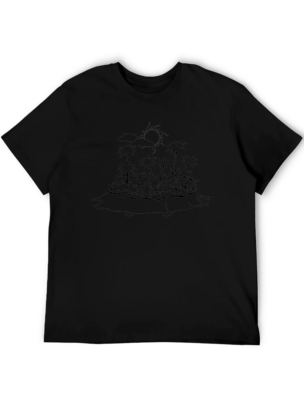 Tropical Island Outline Graphic Tee product image 3