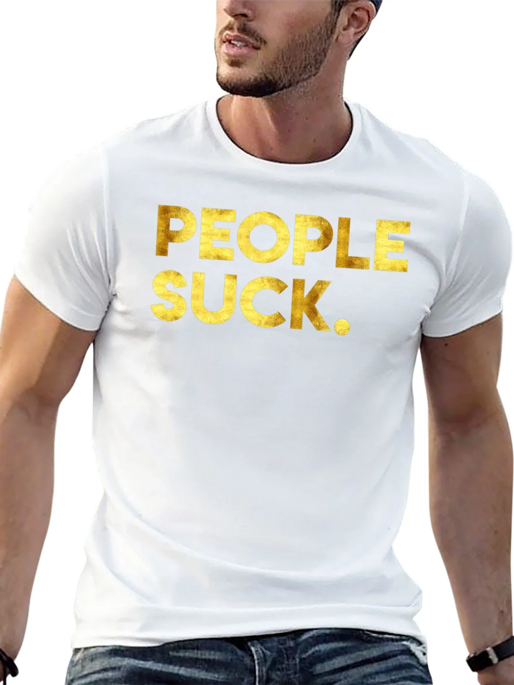 People Suck Graphic Tee - Black Crew Neck T-Shirt product image 12