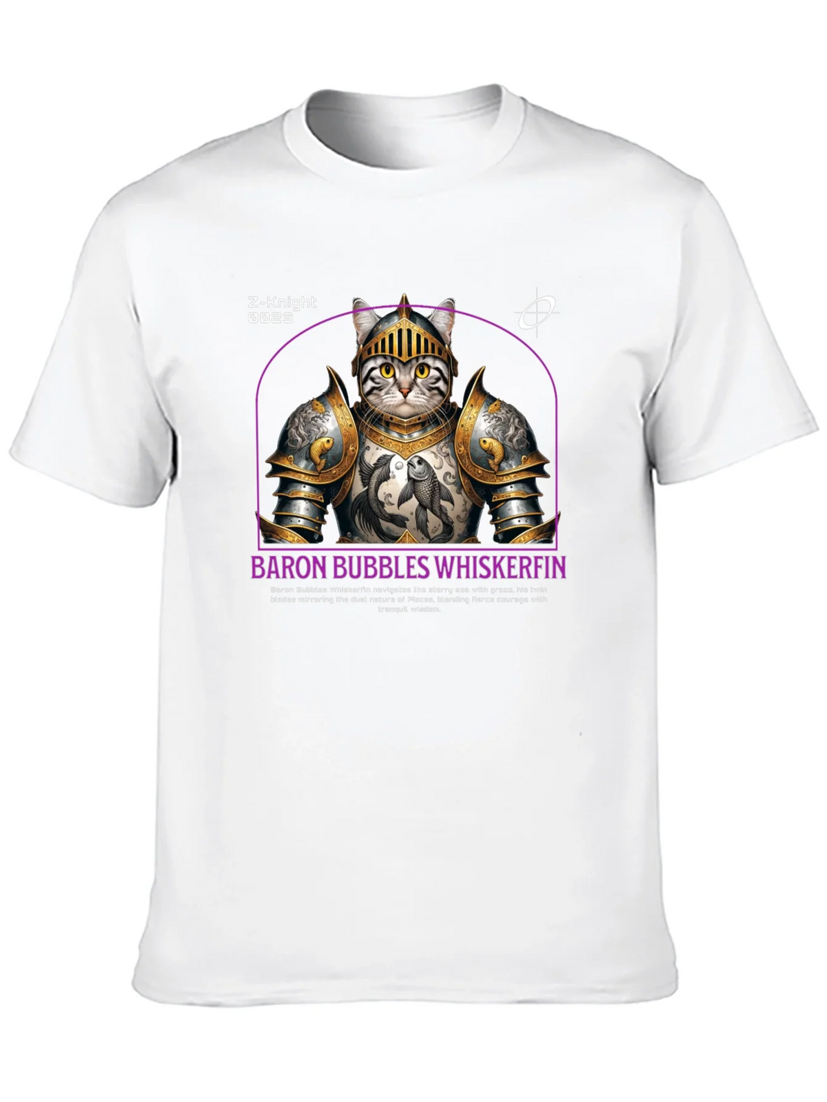 Knight Cat T-Shirt - Baron Bubbles Whiskerfin product image 4