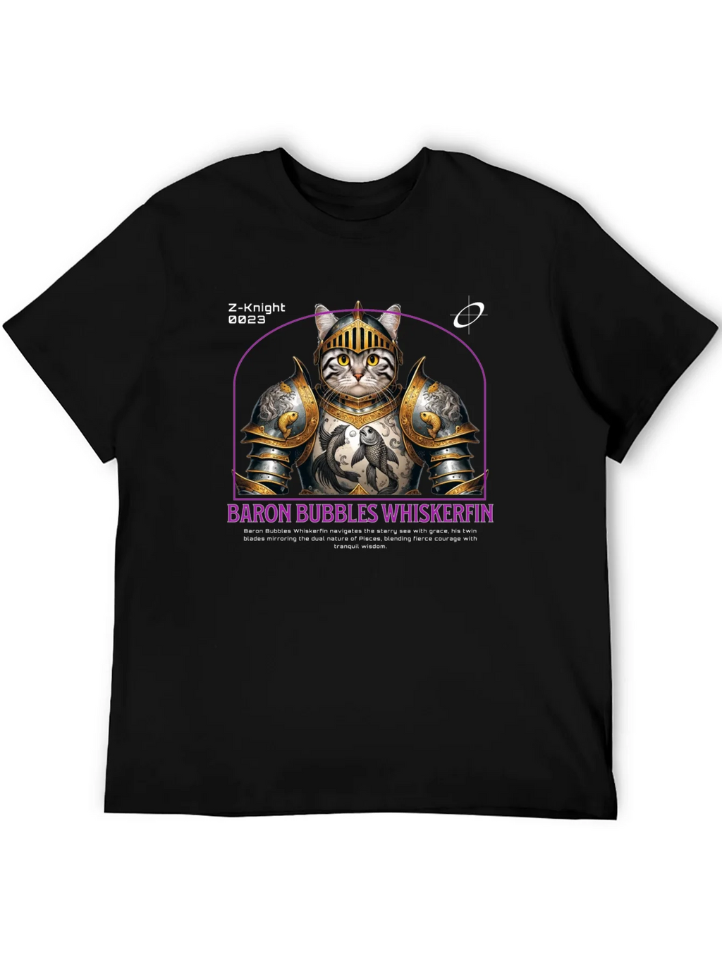 Knight Cat T-Shirt - Baron Bubbles Whiskerfin product image 3