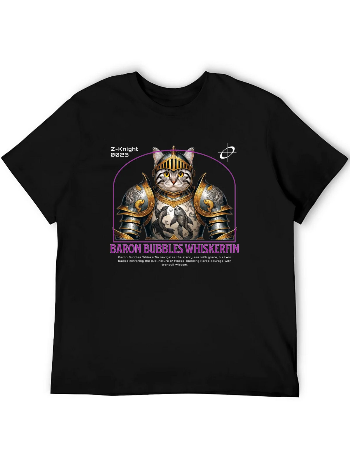 Knight Cat T-Shirt - Baron Bubbles Whiskerfin product image 3