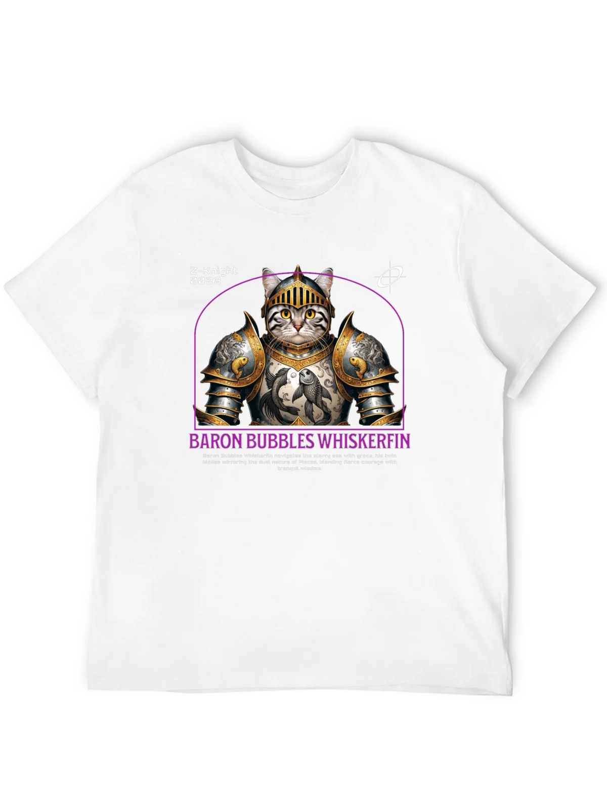 Knight Cat T-Shirt - Baron Bubbles Whiskerfin product image 5