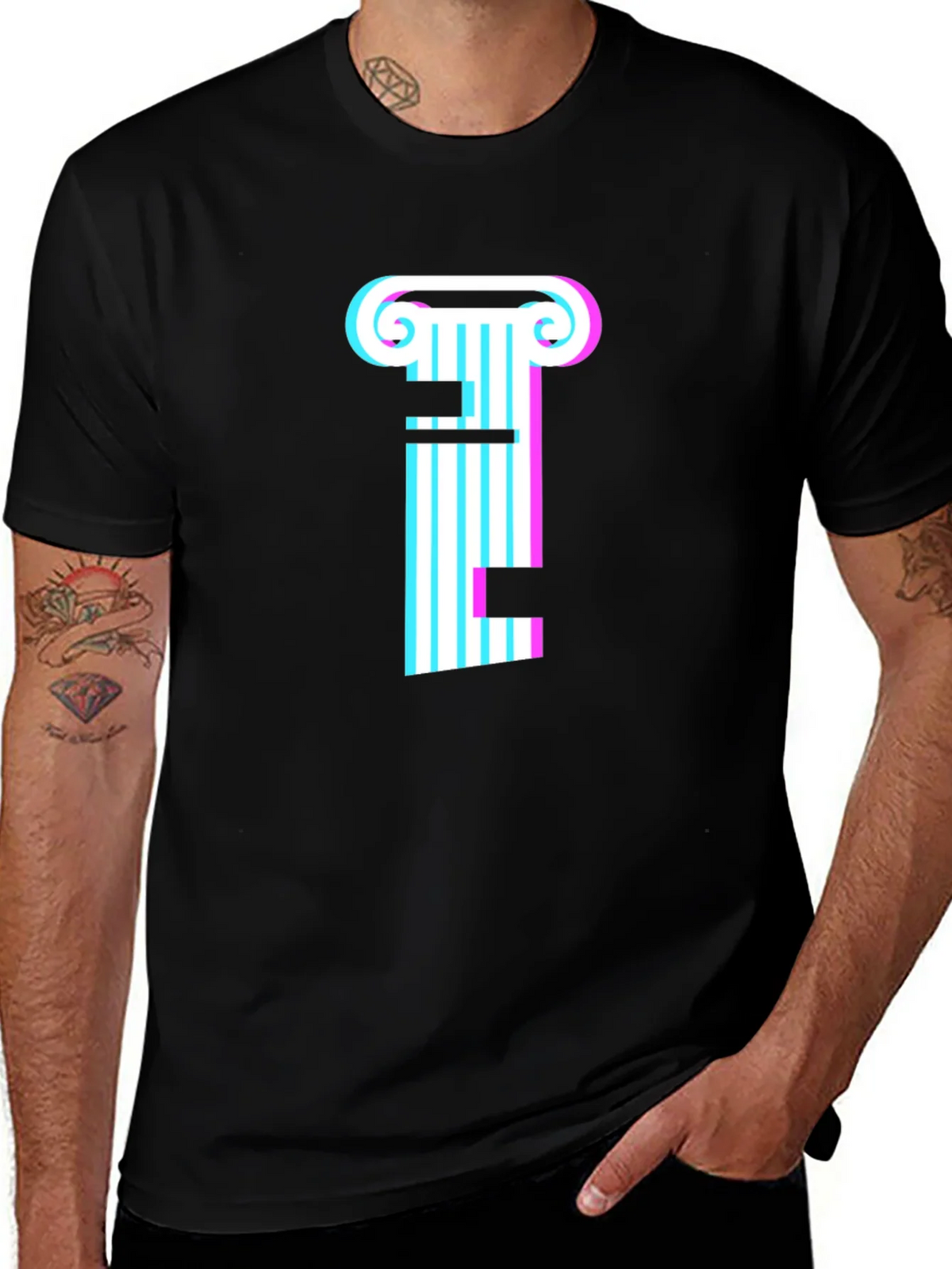 Retro Column Tee - Stylish Graphic T-Shirt product image 1