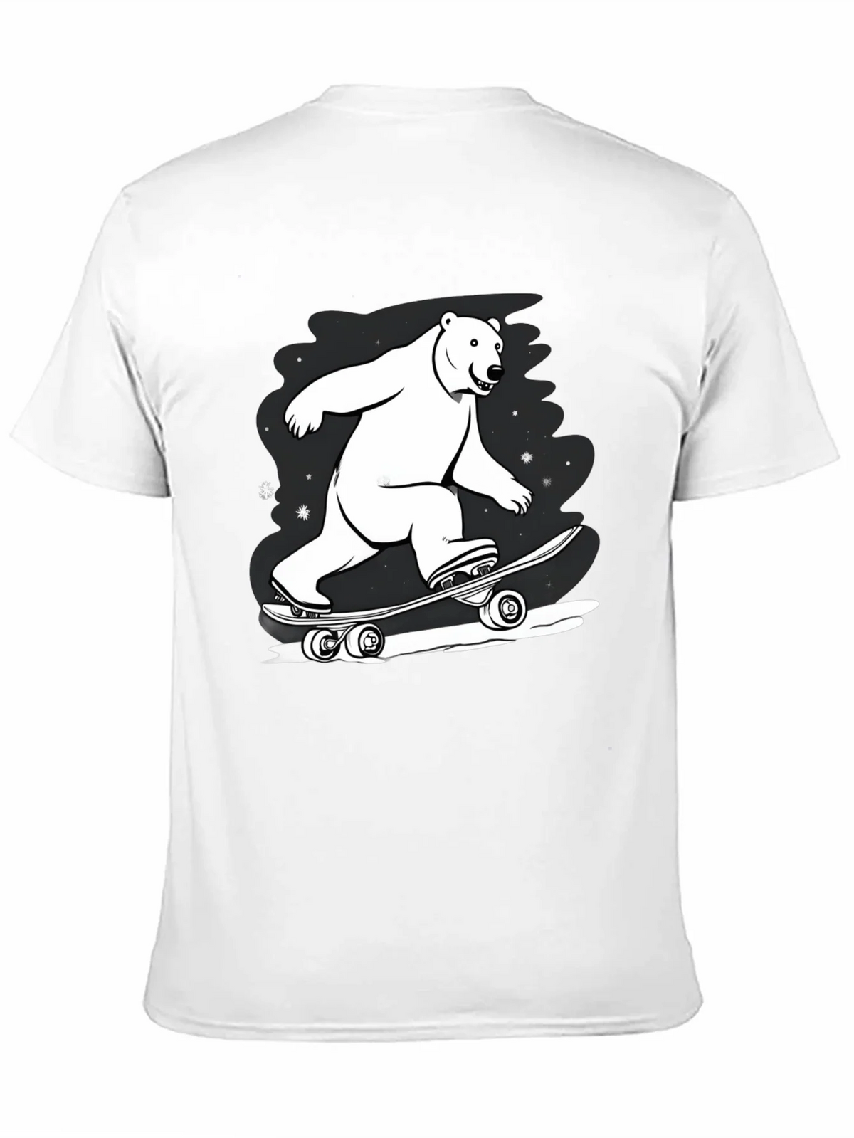 Cool Polar Bear Skateboard Graphic Tee product image 10