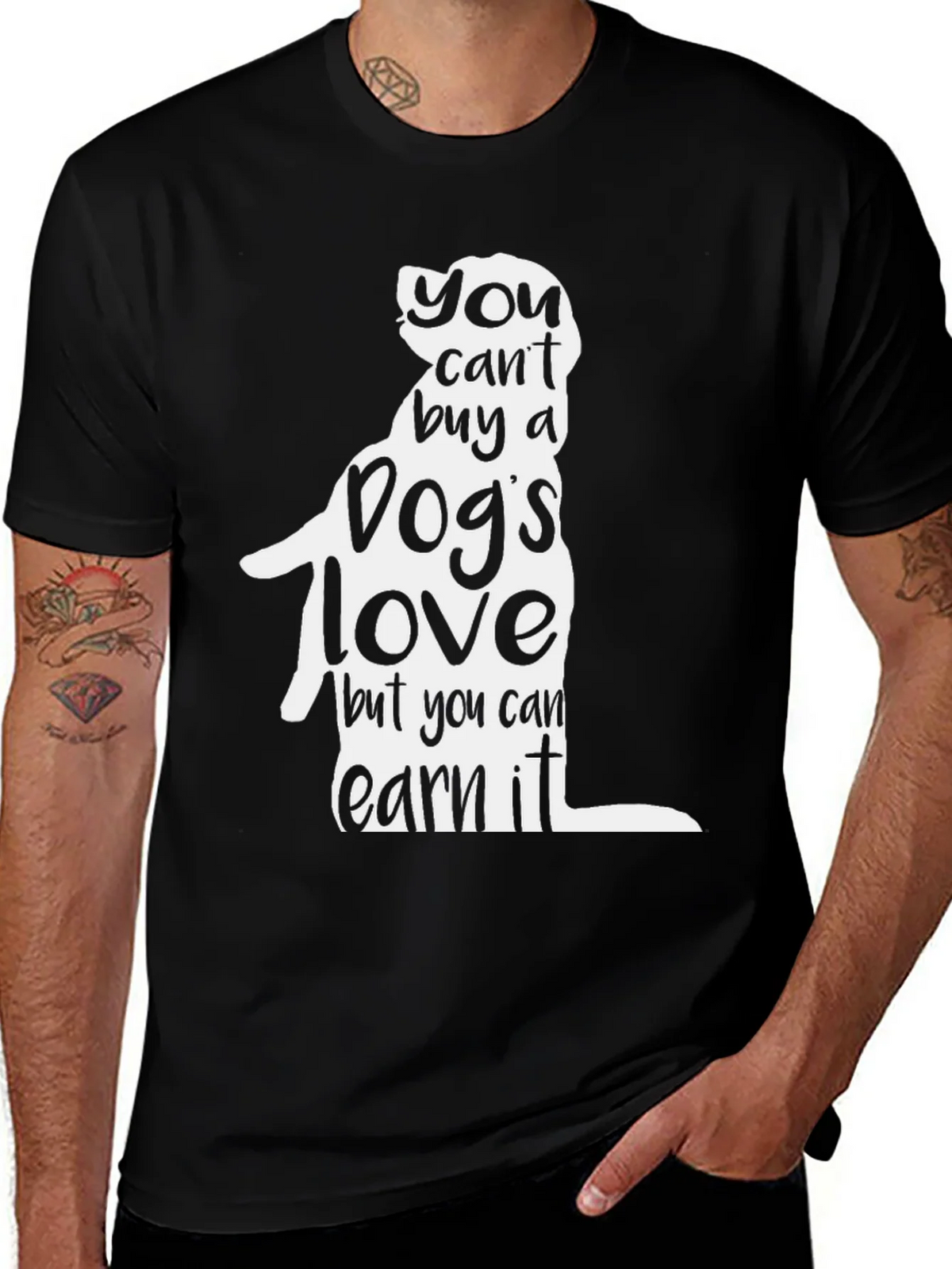 Dog Lover T-Shirt: You Cant Buy a Dogs Love product image 1