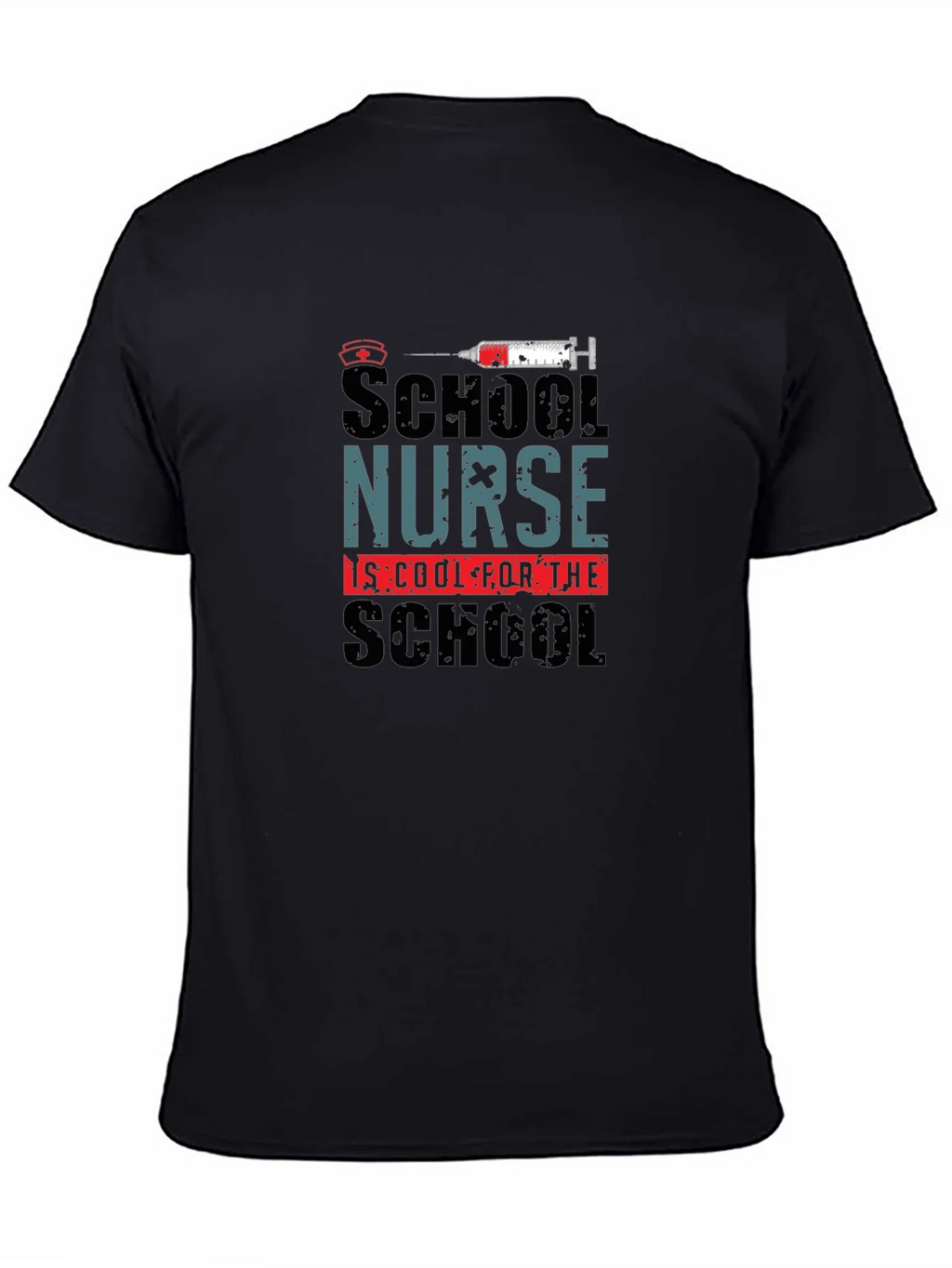 School Nurse Cool Black T-Shirt product image 4