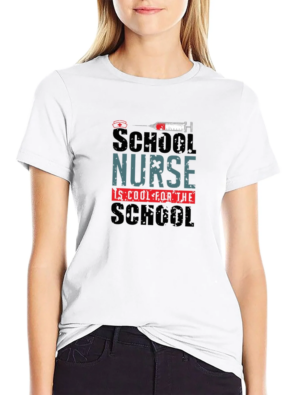 School Nurse Cool Black T-Shirt product image 8