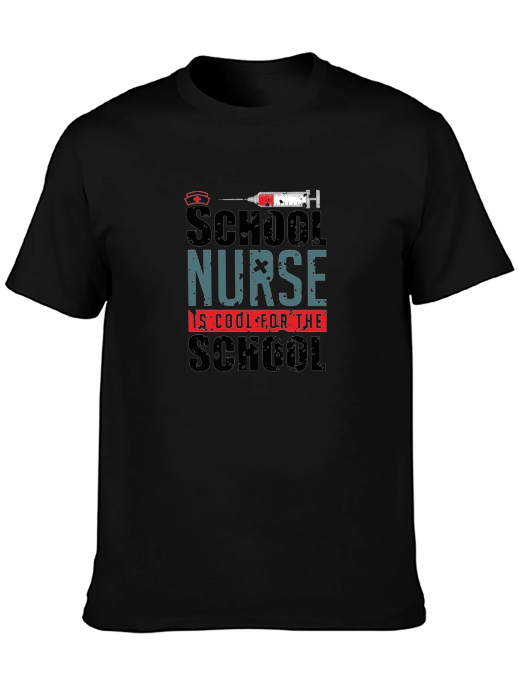 School Nurse Cool Black T-Shirt product image 3