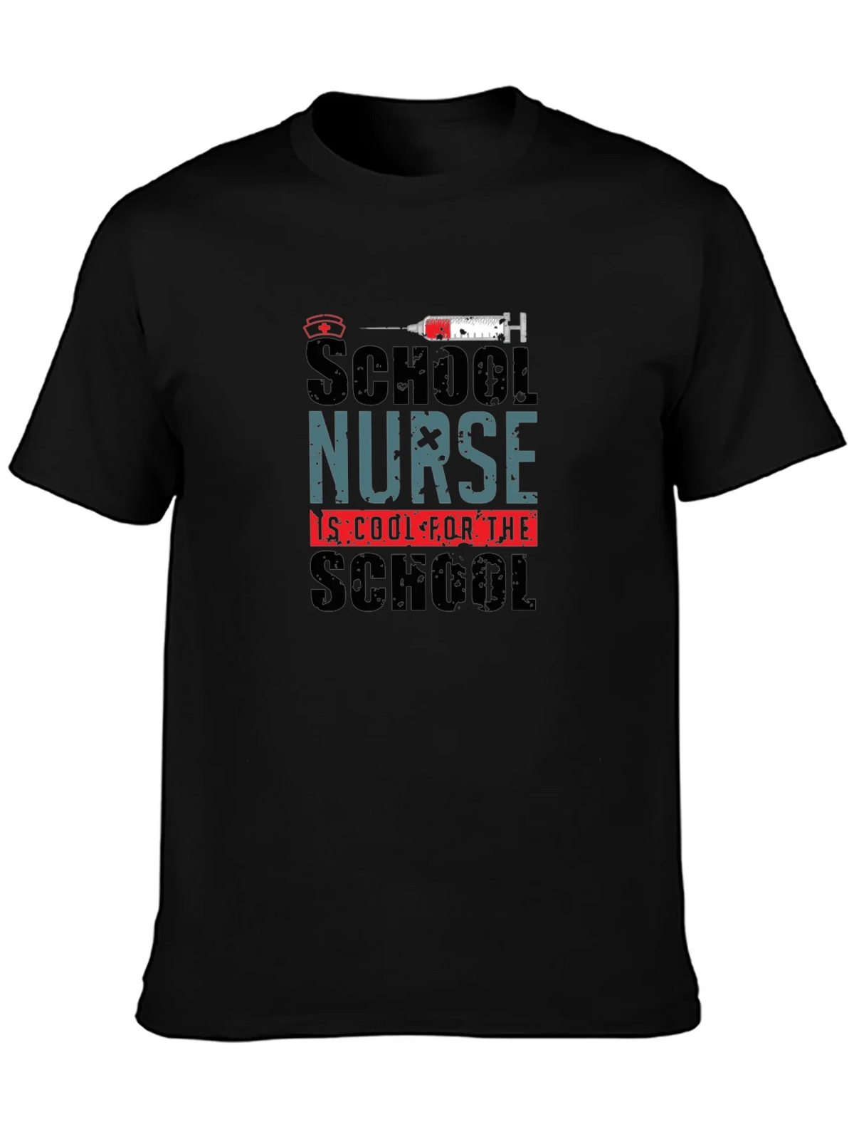 School Nurse Cool Black T-Shirt product image 3