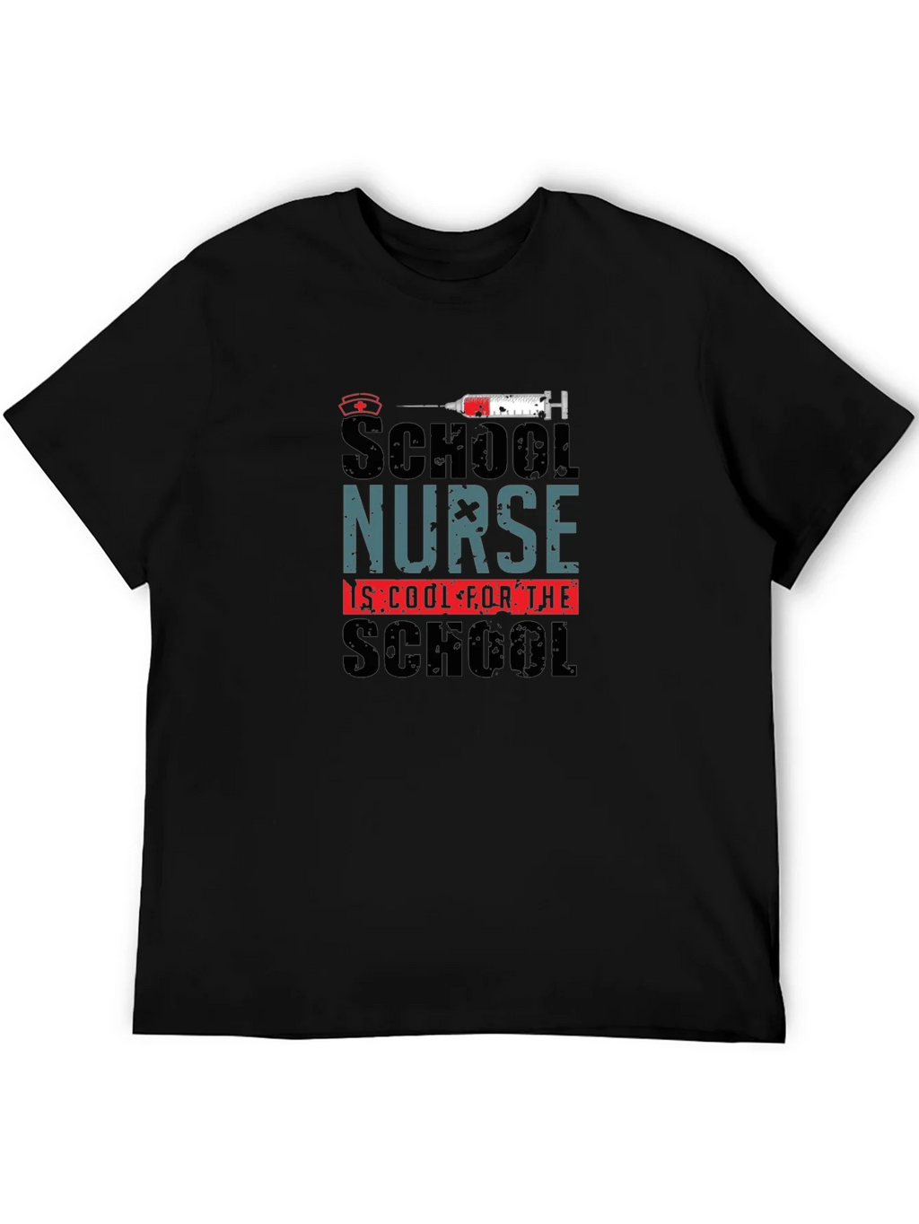 School Nurse Cool Black T-Shirt product image 5