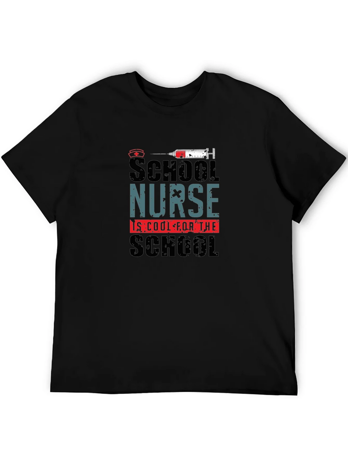 School Nurse Cool Black T-Shirt product image 5