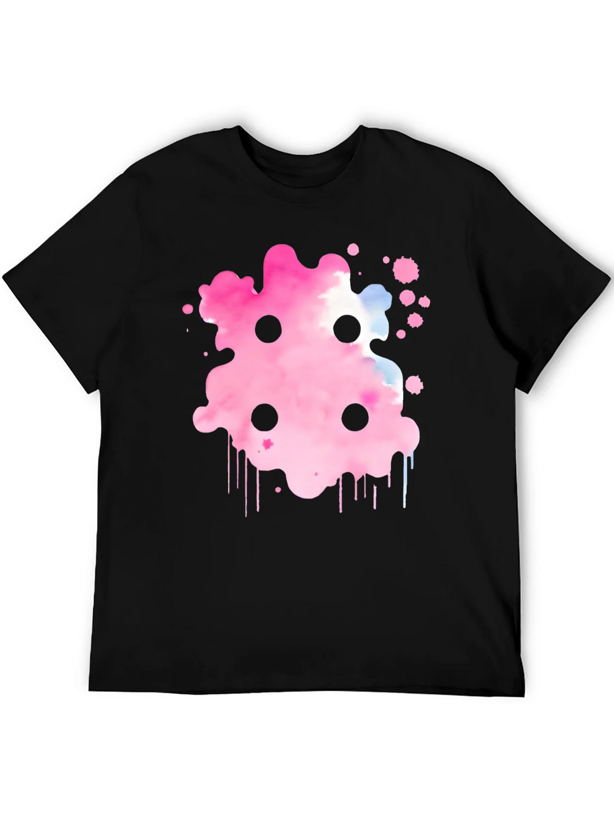 Abstract Pink Ink Splatter T-Shirt product image 5