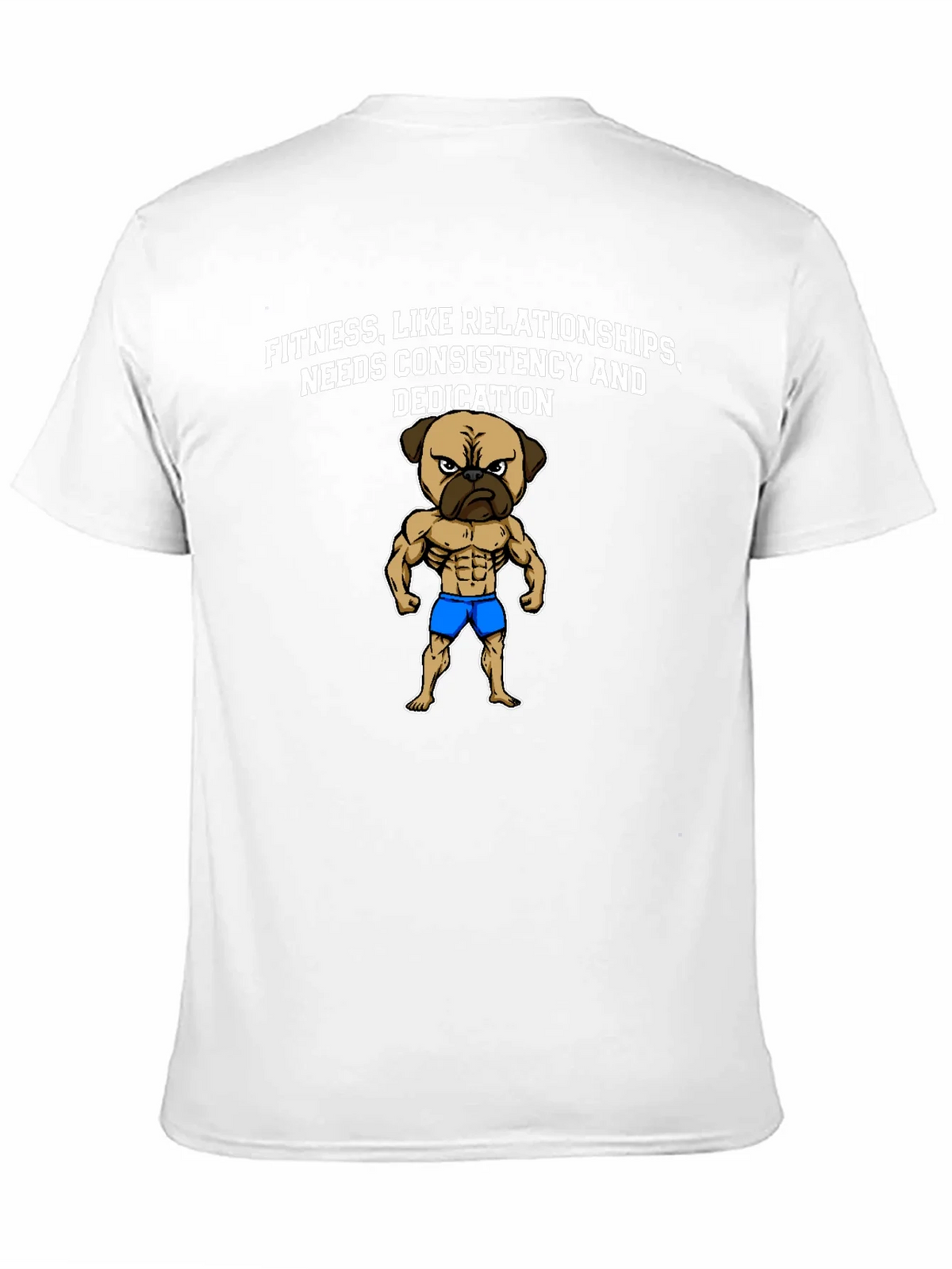 Fitness Pug Black T-Shirt - Consistency & Dedication product image 3