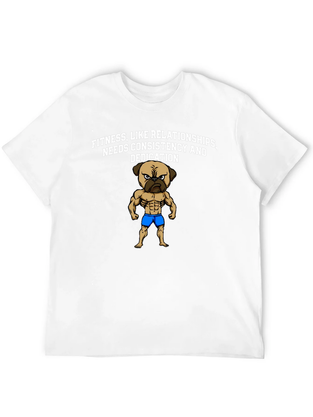 Fitness Pug Black T-Shirt - Consistency & Dedication product image 4