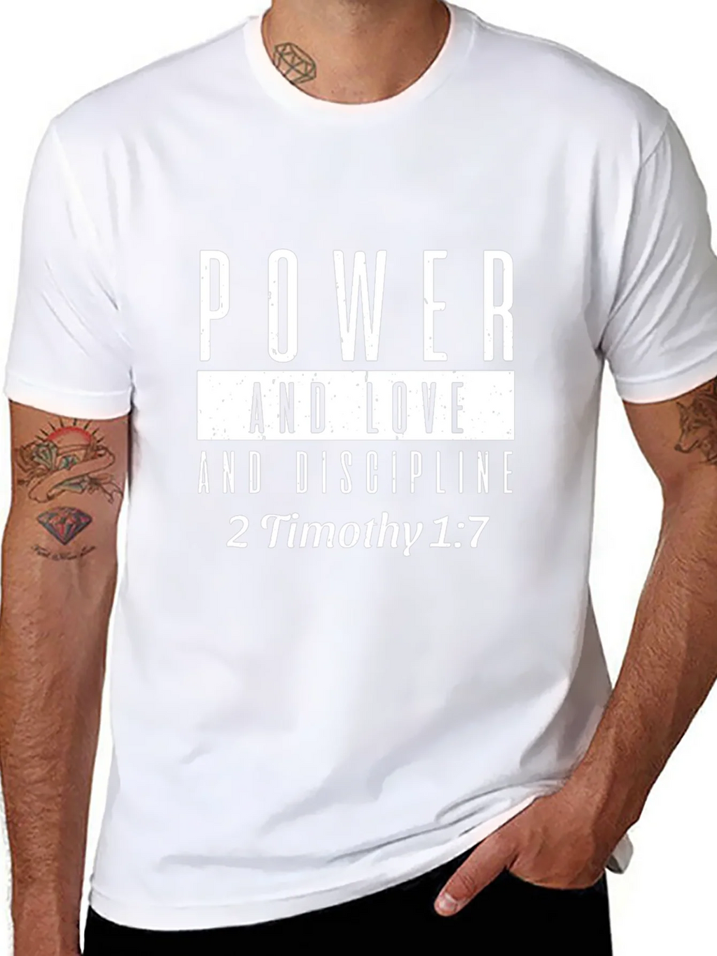 Power Love Discipline T-Shirt - 2 Timothy 1:7 product image 1
