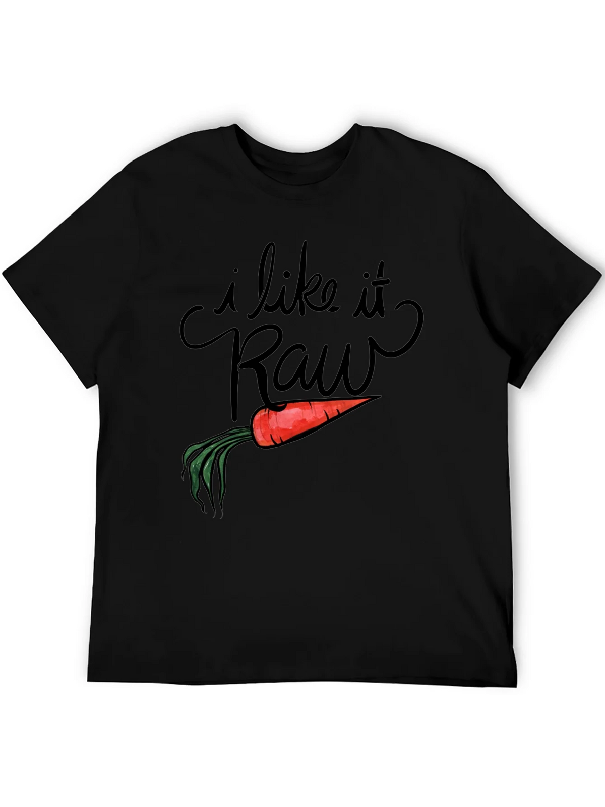 I Like it Raw Funny Carrot Pun T-Shirt product image 2