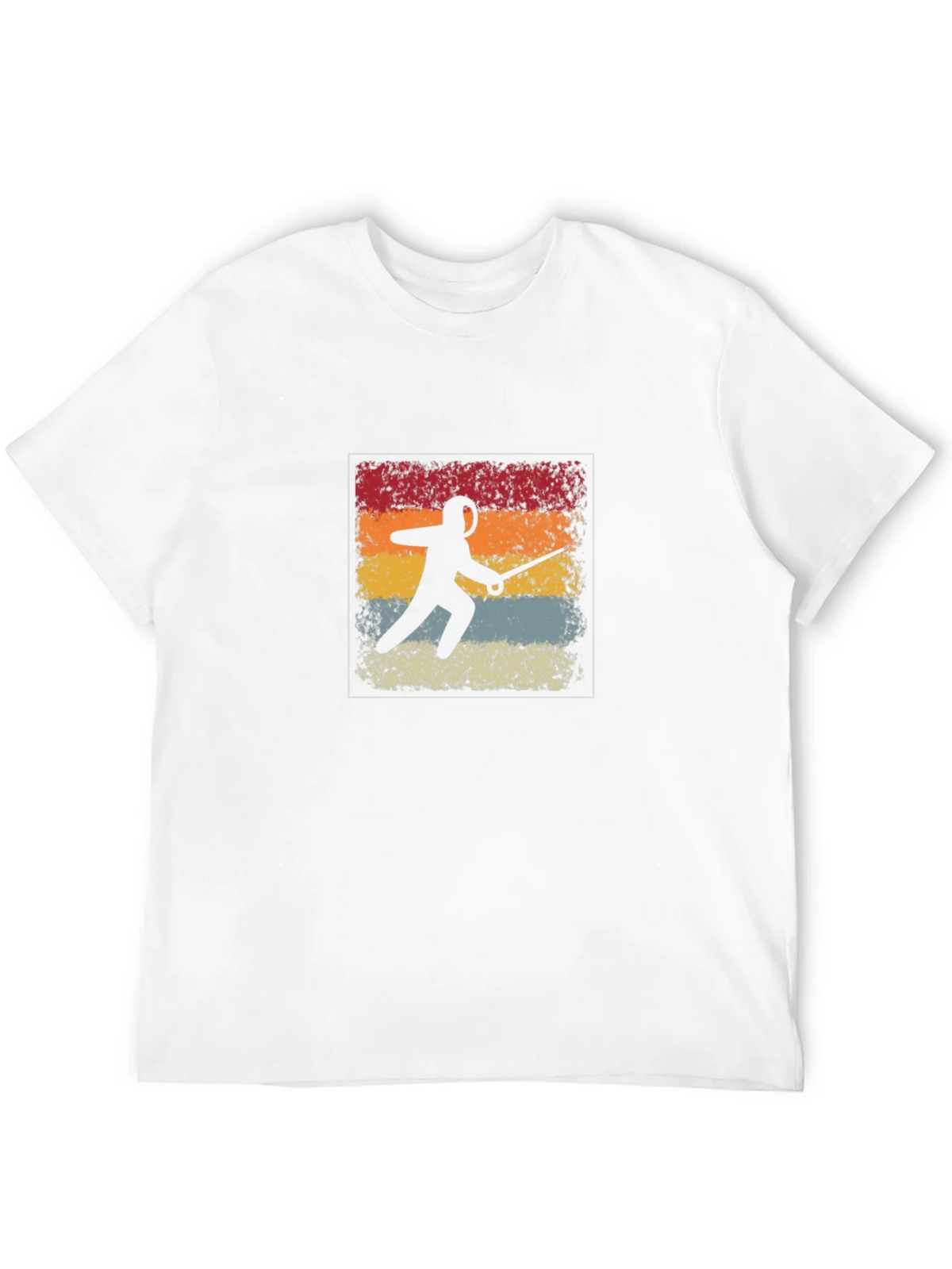Retro Fencing Silhouette Graphic T-Shirt product image 9