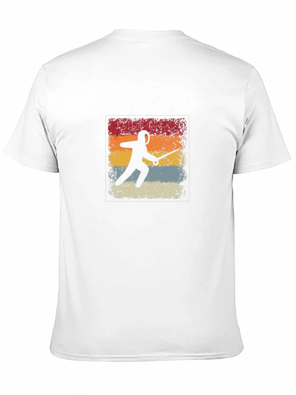 Retro Fencing Silhouette Graphic T-Shirt product image 8