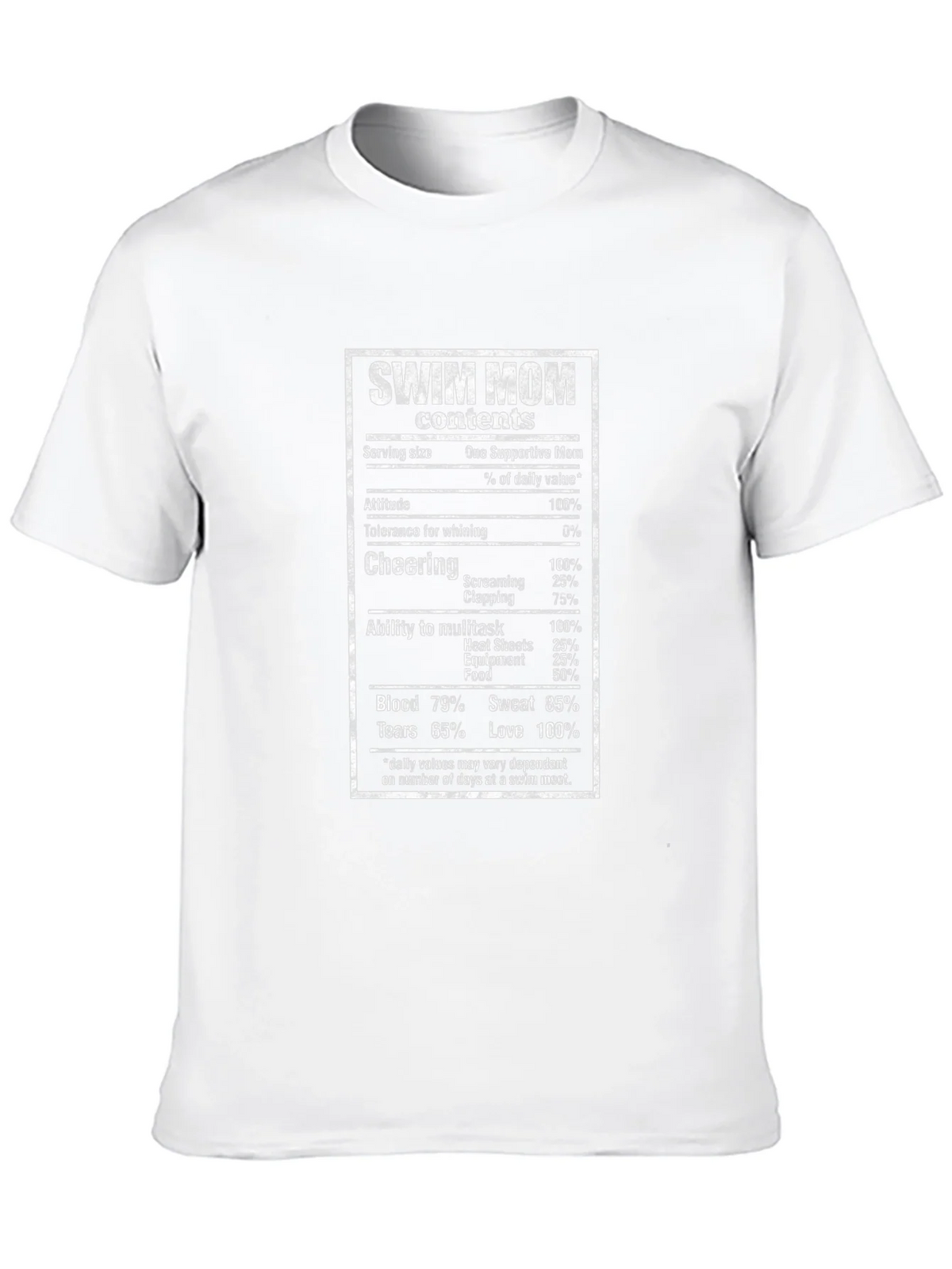 Swim Mom Nutrition Facts T-Shirt - Supportive Gift for Moms product image 9