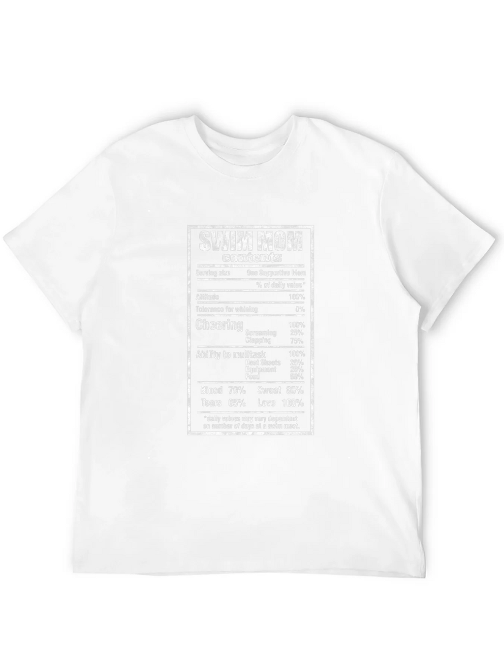 Swim Mom Nutrition Facts T-Shirt - Supportive Gift for Moms product image 11