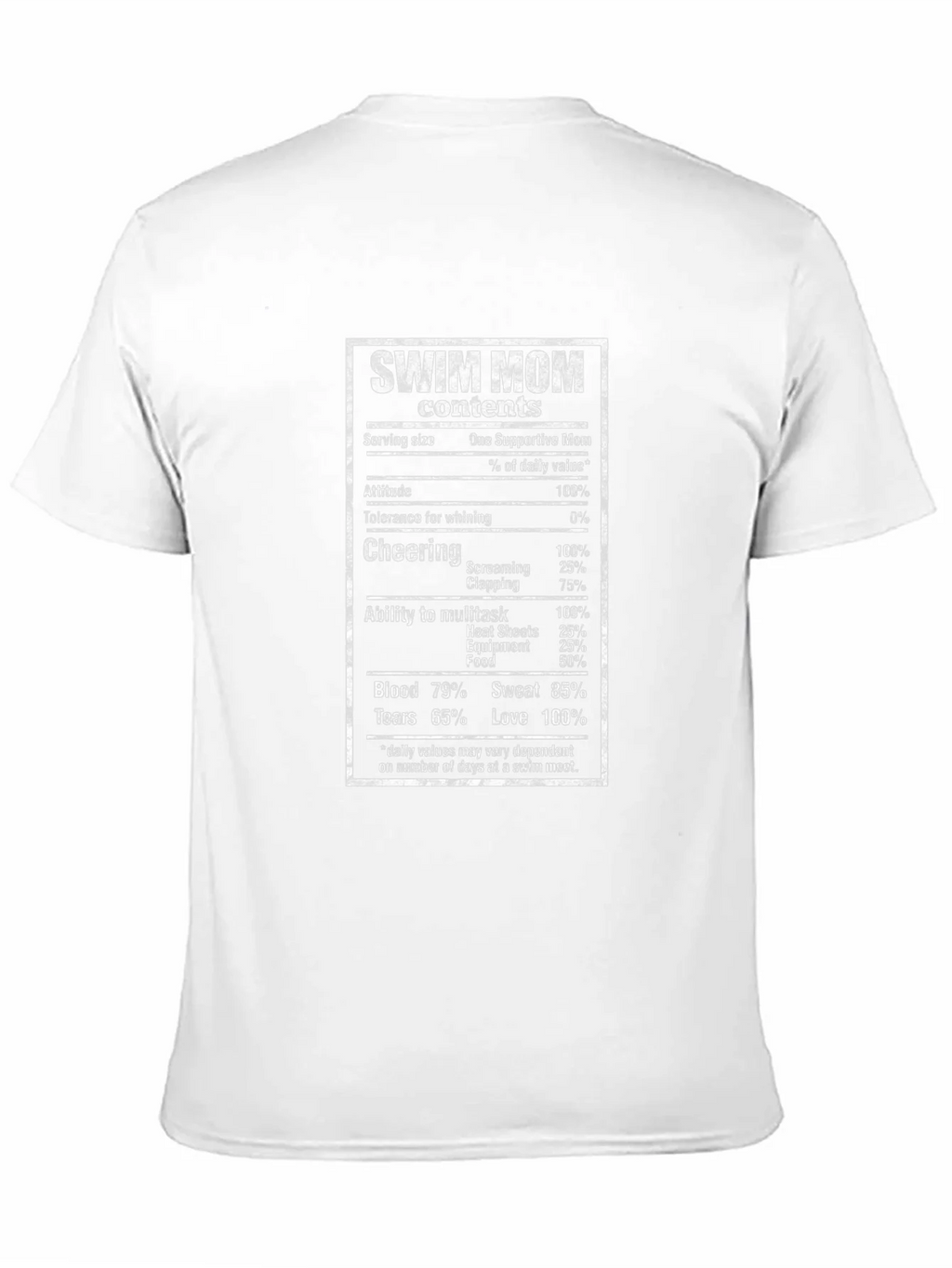 Swim Mom Nutrition Facts T-Shirt - Supportive Gift for Moms product image 10