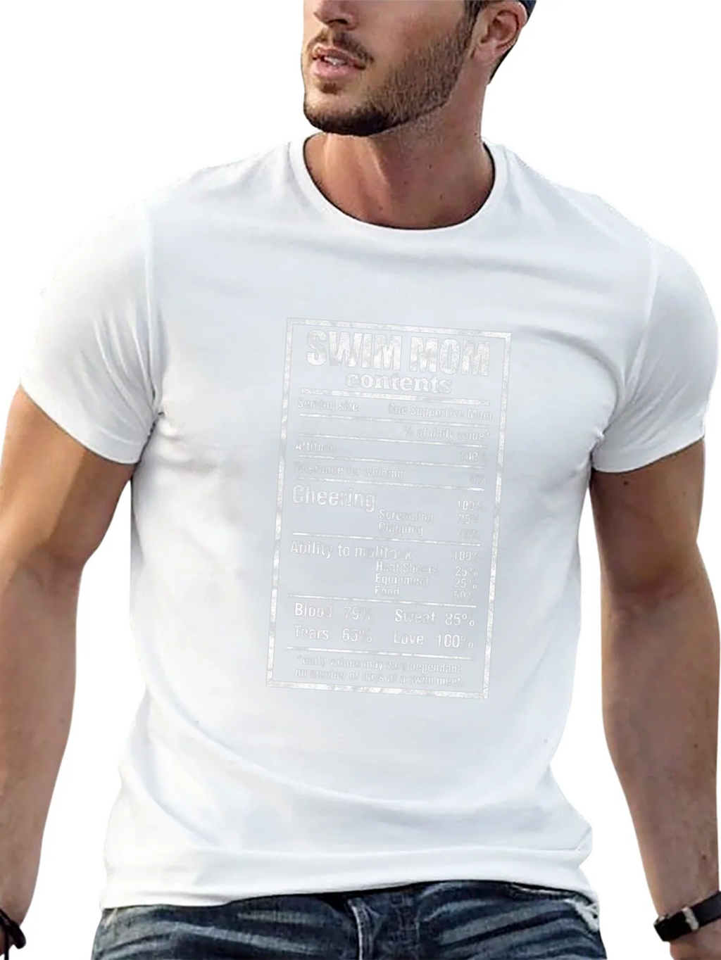 Swim Mom Nutrition Facts T-Shirt - Supportive Gift for Moms product image 12
