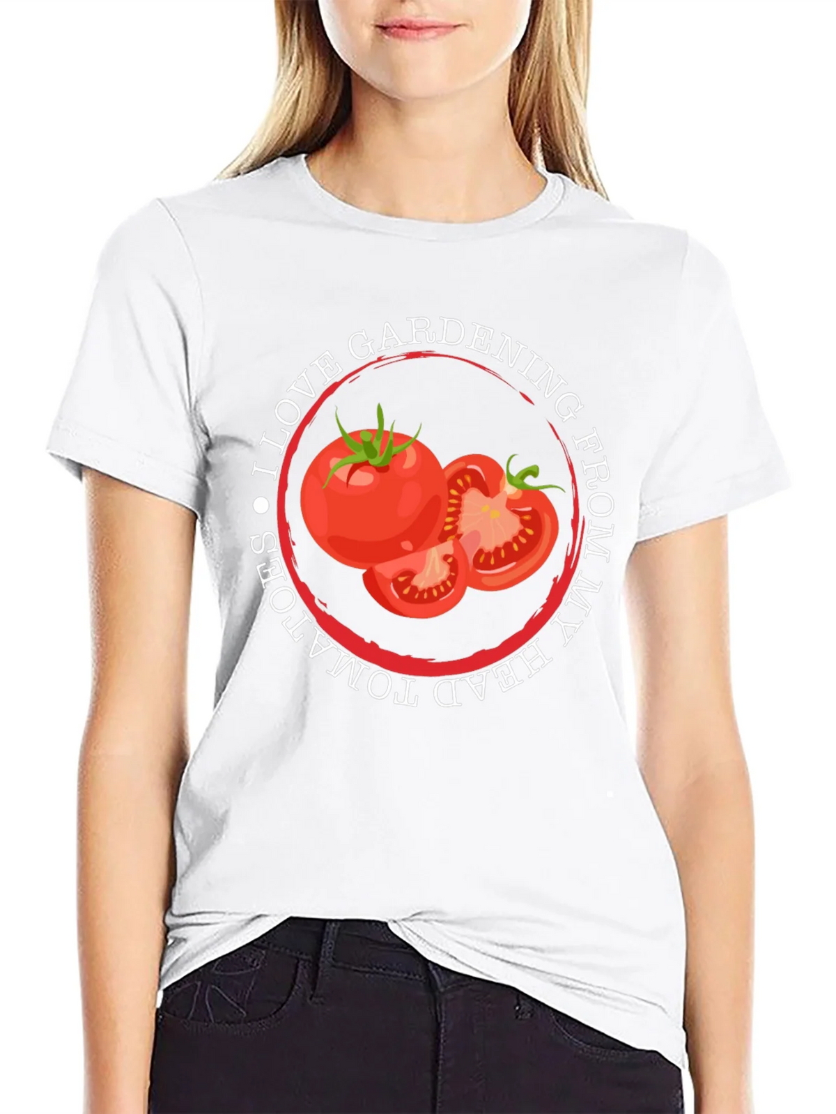 Tomato Gardening T-Shirt: I Love From My Head Tomatoes product image 1