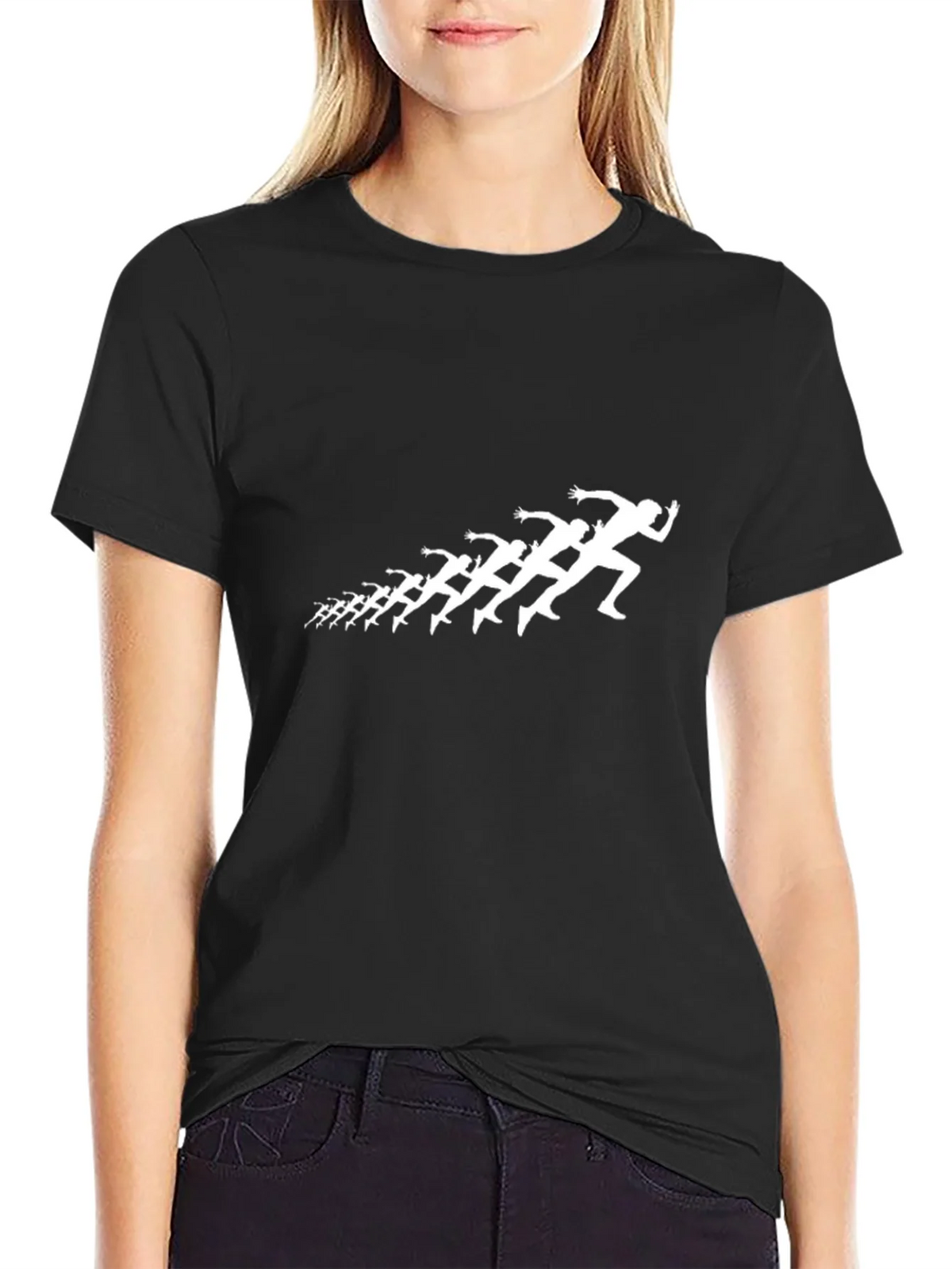 Runner Silhouette Black T-Shirt product image 2