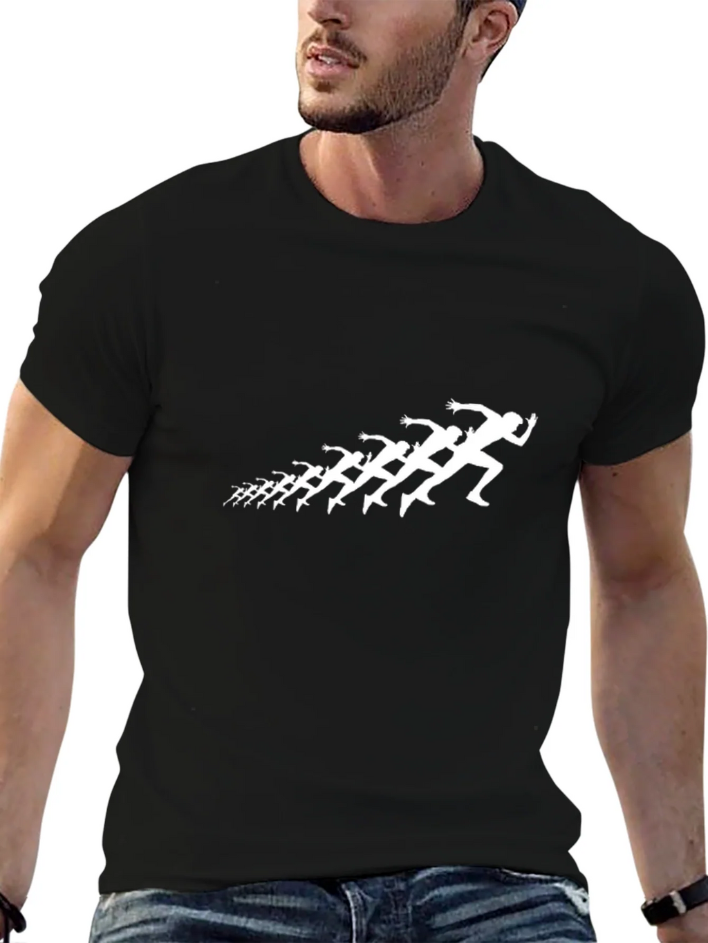 Runner Silhouette Black T-Shirt product image 6